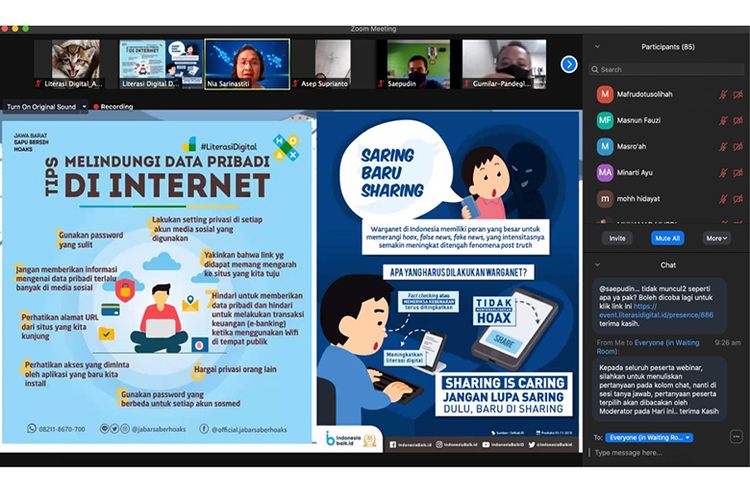 Kementerian Komunikasi dan Informatika (Kominfo) meluncurkan Seri Modul Literasi Digital dalam seri webinar Indonesia #MakinCakapDigital, Jumat (4/6/2021).
