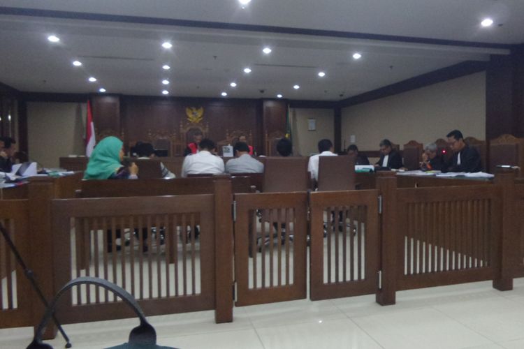 Sidang pemeriksaan saksi untuk terdakwa mantan auditor BPK Ali Sadli di Pengadilan Tipikor Jakarta, Senin (15/1/2018).