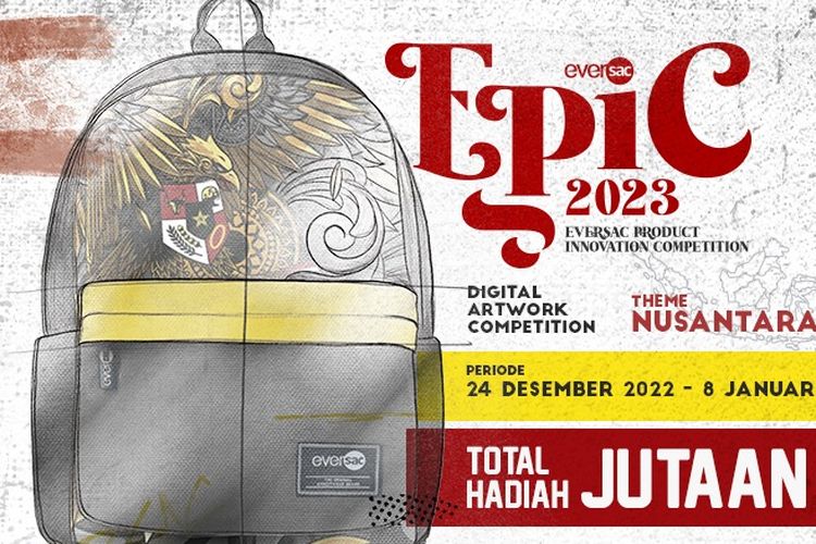 Eversac Product Innovation Competition 2023 (EPIC 2023) mengajak generasi muda untuk menanamkan rasa bangga akan keragaman budaya Nusantara melalui kompetisi ilustrasi dan desain grafis untuk produk tas Eversac.