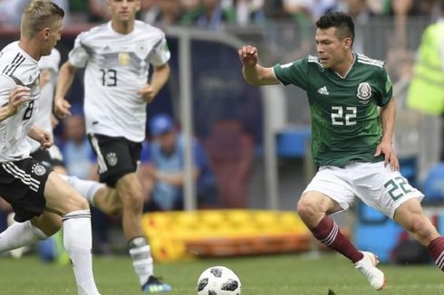 Jerman Vs Meksiko, Babak I, Juara Bertahan Tertinggal 0-1 