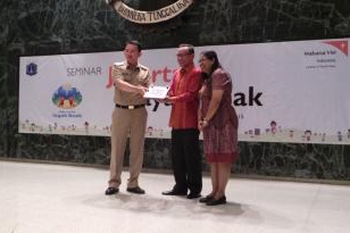 Gubernur DKI Jakarta Basuki Tjahaja Purnama dalam Seminar Jakartaku Layak Anak, di Balai Kota, Rabu (30/9/2015). 