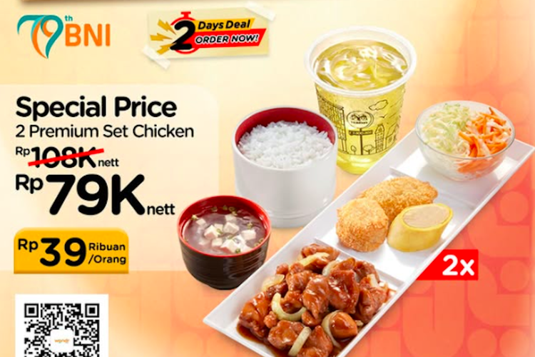 Daftar Promo Makanan HUT BNI 79, Ada HokBen hingga JCO