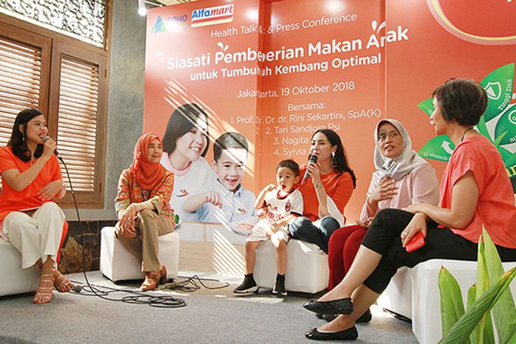 Talkshow Siasasi Pemberian Makan Anak yang diadakan PT. Soho Global Health di Jakarta (19/10/2018).