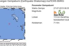 Gempa 5 SR Goncang Nias 