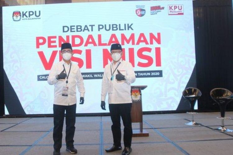 Pasangan Rahmad Masud dan Thohari Aziz (alm) saat pendalaman visi misi di gelaran Pilkada Balikpapan, November 2020. 