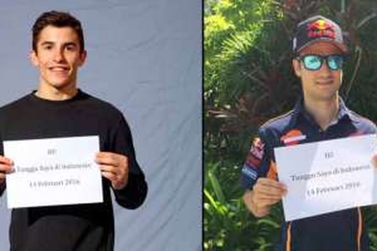 Marquez dan Pedrosa yang siap datang lagi ke Indonesia pada 14 Februari 2016.