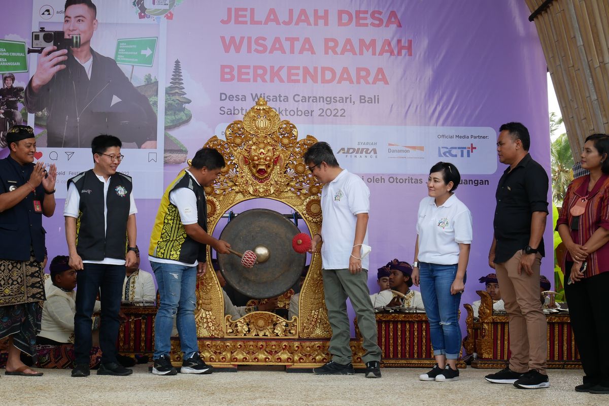 Peresmian Desa Wisata Ramah Berkendara di Desa Carangsari, Bali, oleh Adira Finance dan Kemenparekraf RI