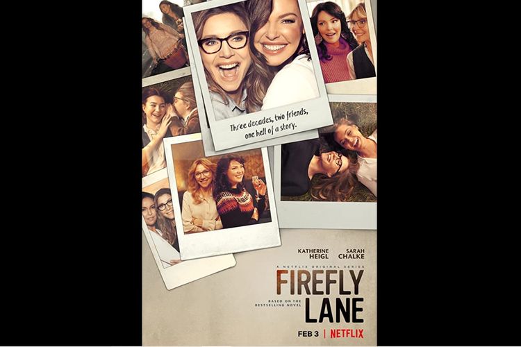 Sarah Chalke dan Katherine Heigl dalam serial drama romantis Firefly Lane (2021).