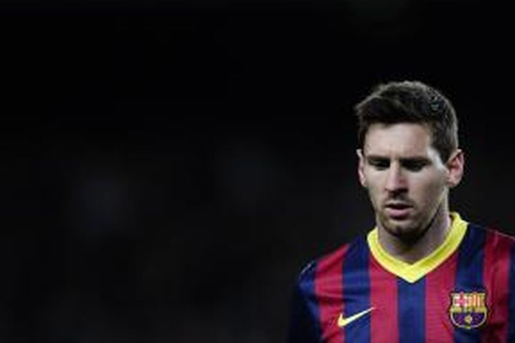 Penyerang Barcelona, Lionel Messi.