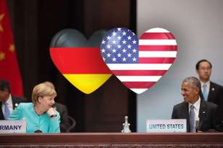 Angela Merkel dan Barack Obama