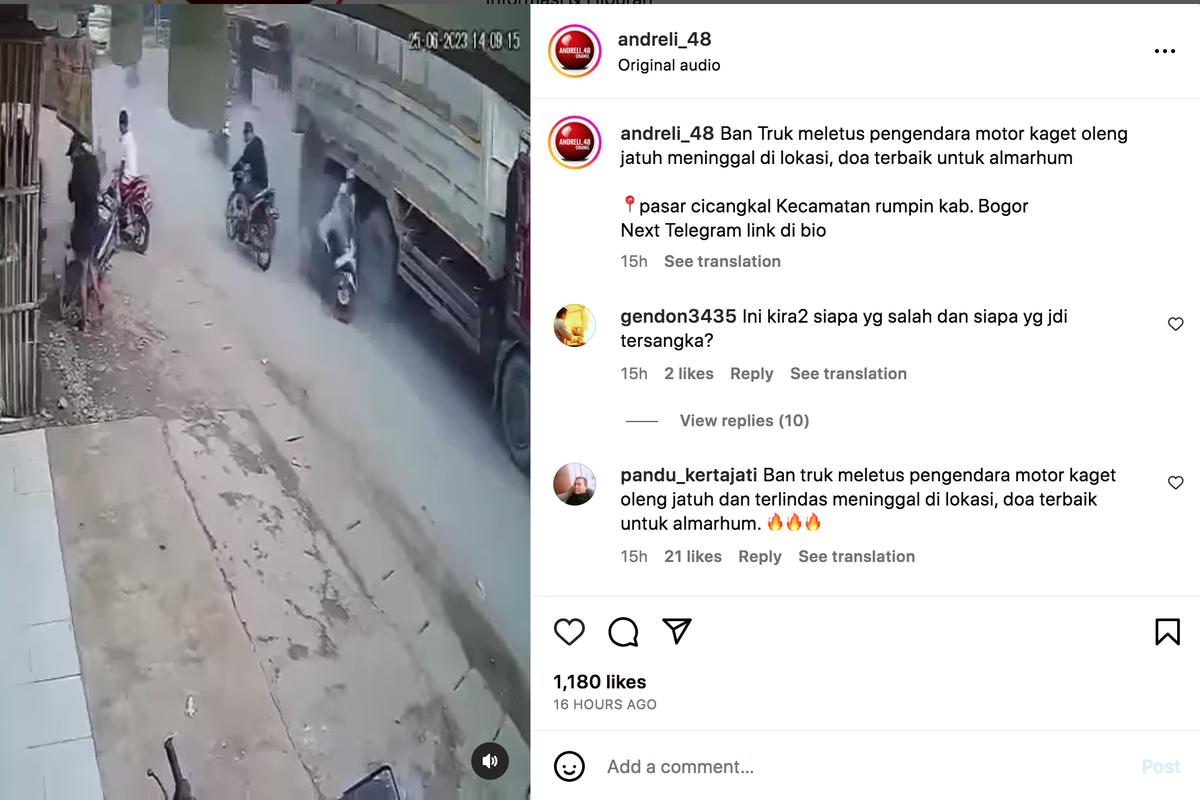 Bahaya ban truk pecah