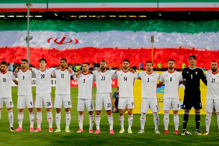 Daftar susunan awal pemain timnas Iran saat menghadapi Suriah di Teheran pada 5 September 2017. 