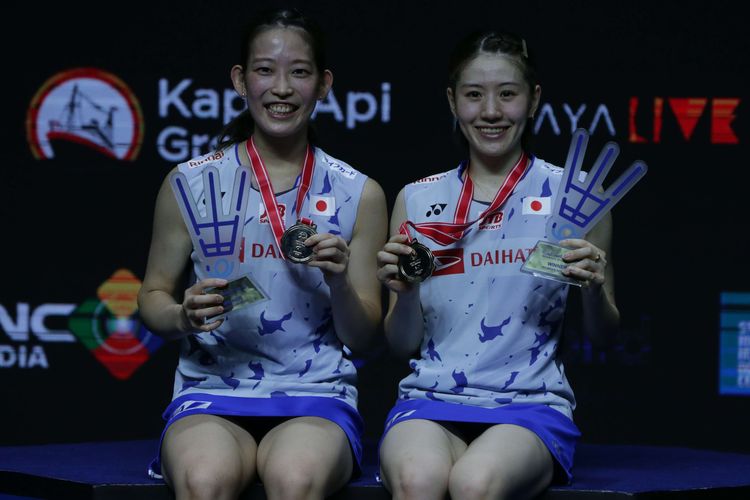Ganda putri Jepang, Nami Matsuyama/Chiharu Shida, saat juara Indonesia Open 2022. Kini, mereka kembali meraih juara yakni di India Open 2023, Minggu (22/1/2023).
