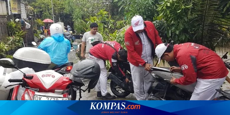Banjir di Bali, Bengkel Resmi Motor Honda Kasih Servis dan Oli Gratis