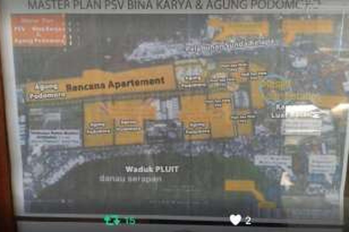 Rancangan induk Pluit Sea View Agung Podomoro Group dan Binakarya Propertindo.