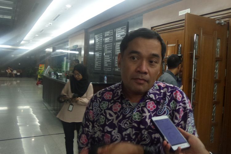 Pegawai LKPP Setya Budi Arijanta menjadi saksi sidang e-KTP di Pengadilan Tipikor Jakarta, Senin (17/4/2017).