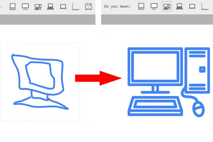 Google AutoDraw seketika menyulap gambar acak-acakan menjadi rapi dengan teknologi machine learning untuk mengenali obyek.