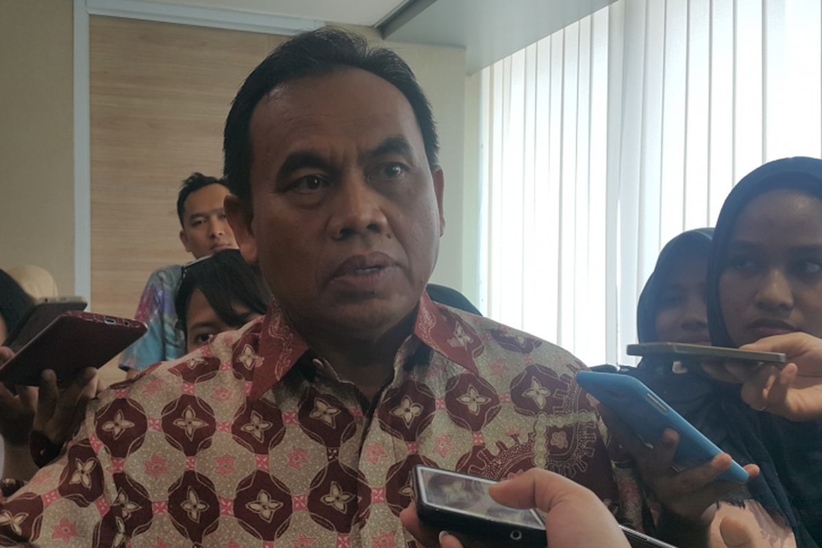 Sekretaris Daerah DKI Jakarta Saefullah di Balai Kota DKI Jakarta, Jalan Medan Merdeka Selatan, Jumat (20/10/2017).