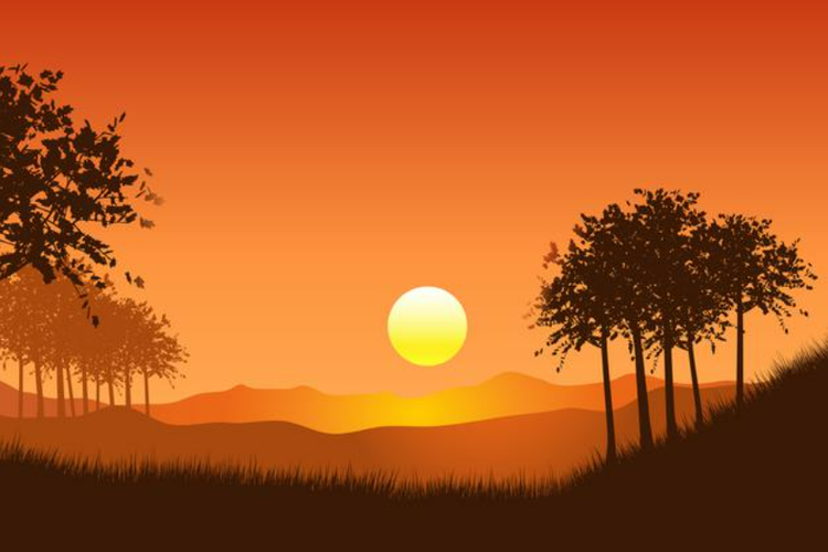 Ilustrasi matahari, manfaat energi matahari bagi alam dan makhluk hidup, manfaat energi matahari manusia, tumbuhan, hewan, dan alam