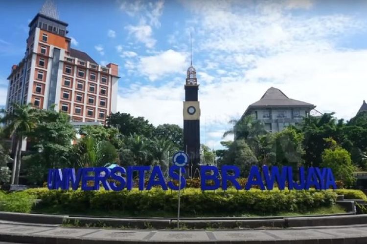 Tampak depan bangunan Universitas Brawijaya (UB) Malang.