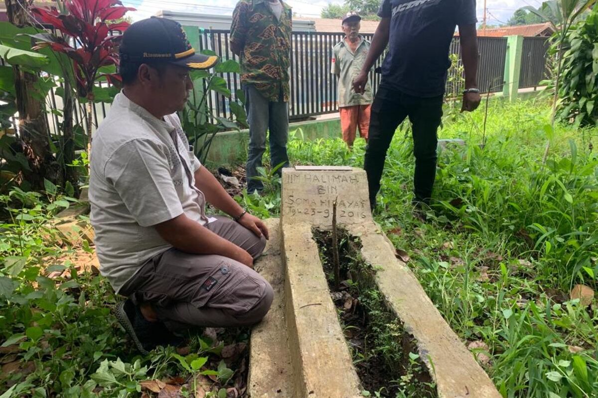 Penampakan makam Iim Halimah di Bandung Barat yang jadi korban pembunuhan berantai Wowon cs.