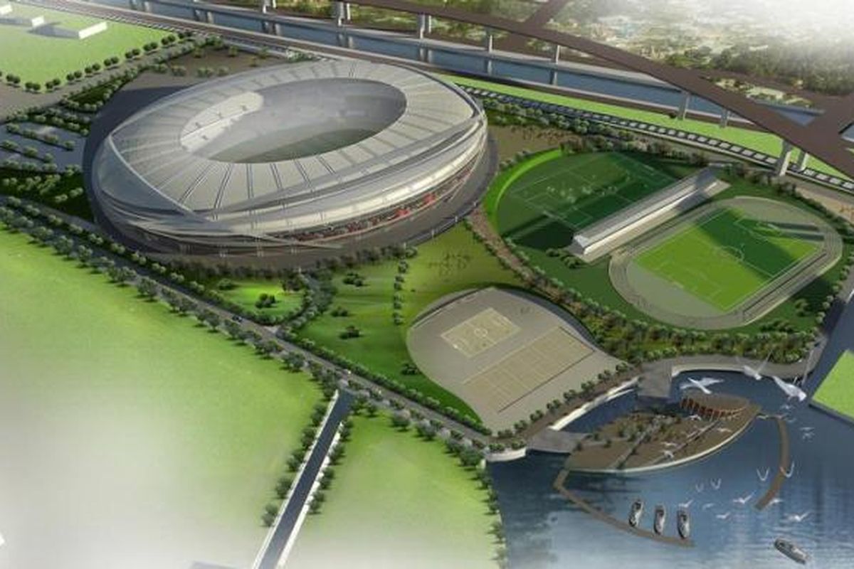 Rancangan Stadion Internasional Jakarta yang dibuat oleh PT Pandega Desain Weharima selaku pemenang sayembara desain stadion tersebut. Stadion ini direncanakan akan dibangun Taman BMW (Bersih-Manusiawi-Berwibawa) Sunter, Jakarta Utara.