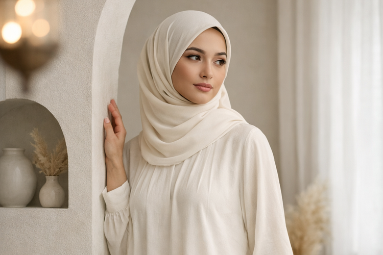 ilustrasi baju lebaran yang lebih sederhana, 