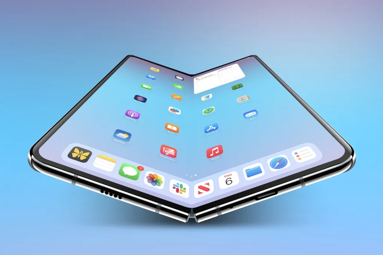 Ilustrasi iPhone lipat