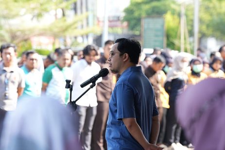 Pimpin Apel di RSHD Barabai, Bupati HST: Berikan yang Terbaik dan Kedepankan Kemanusiaan