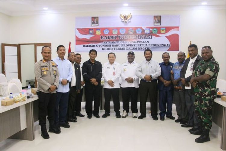 Rapat Koordinasi Persiapan Peresmian Pemerintah Provinsi (Pemprov) Papua Pegunungan 