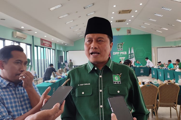 Ketua DPP PKB, Yusuf Chudlori, ditemui wartawan di kantor DPP PKB, Senin (19/6/2023).
