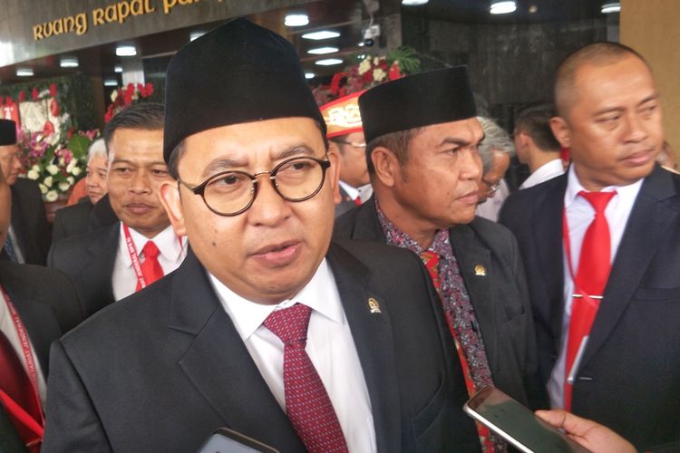 Wakil Ketua DPR Fadli Zon di Kompleks Parlemen, Senayan, Jakarta, Jumat (16/8/2019).