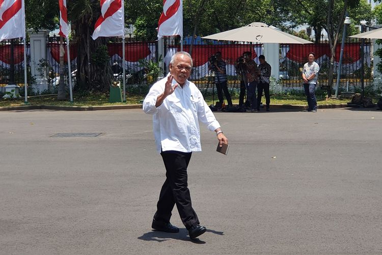 Menteri Pekerjaan Umum dan Perumahan Rakyat Basuki Hadimuljono turut mendatangi Istana Kepresidenan, Jakarta, Selasa (22/10/2019). 