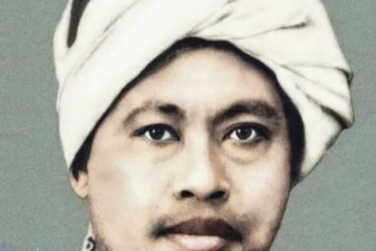 Gambar wajah KH Ahmad Hanafia, salah satu tokoh Lampung yang baru mendapatkan gelar Pahlawan Nasional.  