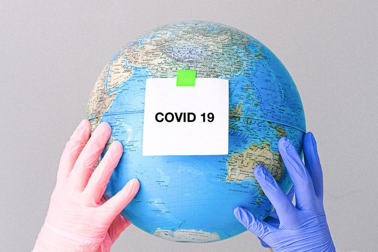 Ilustrasi Covid-19, pandemi virus corona, pandemi Covid-19.