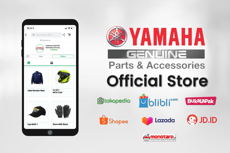 Yamaha Indonesia membuka toko online Yamaha Motor Genuine Official