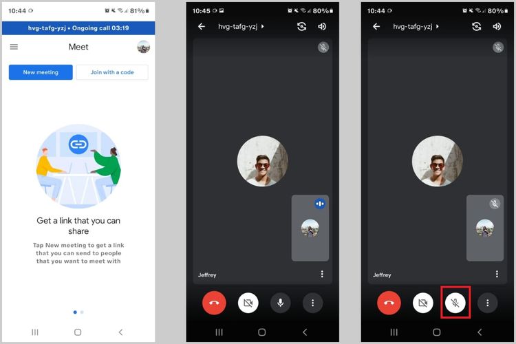 Cara mute mikrofon di Google Meet