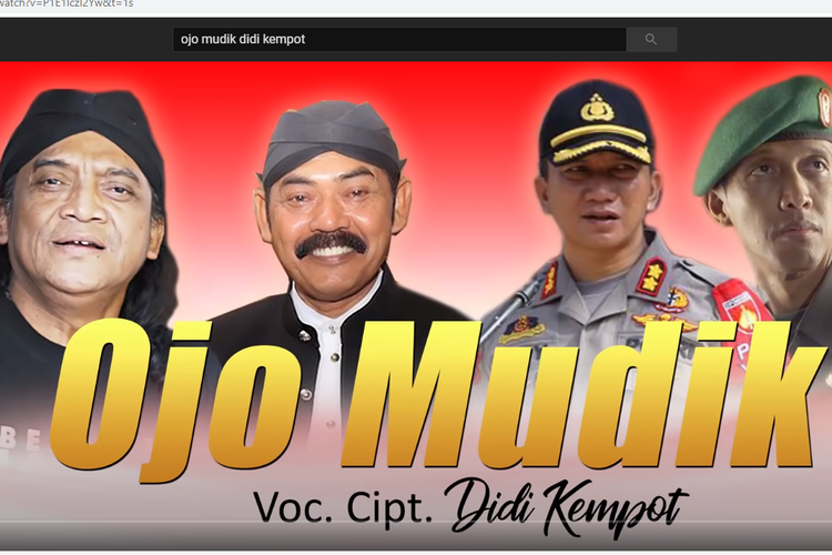 Lagu berjudul Ojo Mudik menjadi lagu terakhir yang diunggah Didi Kempot di kanal YouTube miliknya.