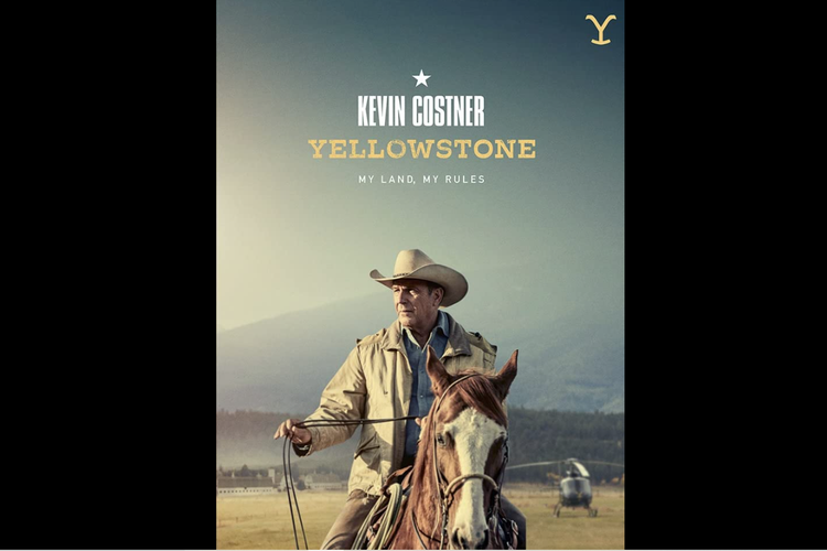 Kevin Costner dalam serial drama Yellowstone (2018).