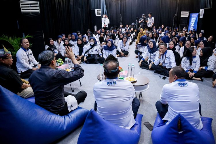 Menteri UMKM, Maman Abdurahmn dalam acara Temu Karyawan PNM (Tekwan) di Palembang, Senin (13/1/2025).