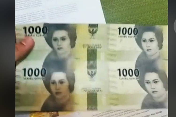 Video Viral Empat Lembar Uang Rp 1.000 Bersambung, Ini Penjelasan BI
