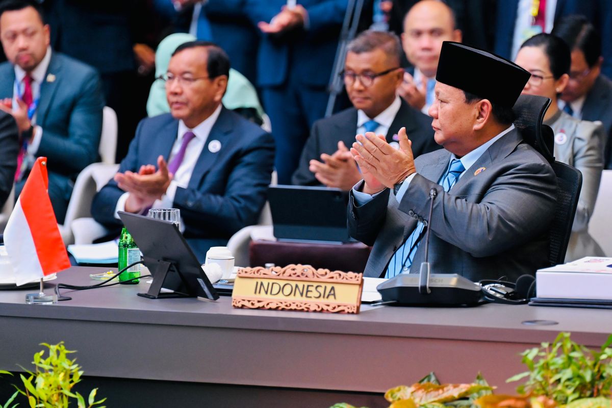 Presiden RI Prabowo Subianto dalam Pleno KTT ke-46 ASEAN di Malaysia, Senin (26/5/2025).
