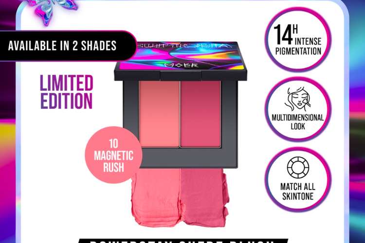 Make Over Powerstay Suede Blush, rekomendasi cream blush lokal