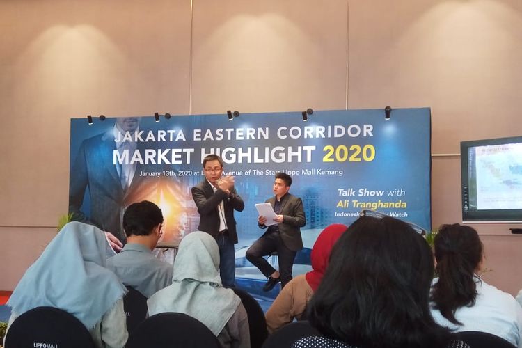 Direktur Eksekutif Indonesia Property Watch, Ali Tranghanda dalam acara Jakarta Eastern Corridor Market Highlight di Jakarta, Senin (13/1/2020).