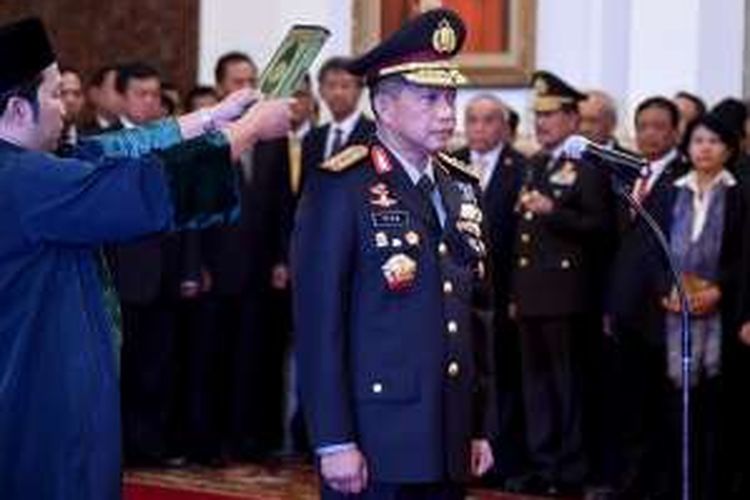 Jenderal Tito Karnavian resmi dilantik menjadi Kapolri oleh Presiden Joko Widodo (Jokowi), Rabu (13/7/2016).
