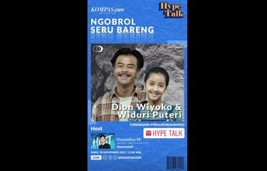 Program Hype Talk bakal menghadirkan para cast film Cek Toko Sebelah 2 secara live lewat Instagram, Facebook, dan YouTube Kompas.com hari ini, Rabu (30/11/2022) pukul 13.00 WIB.