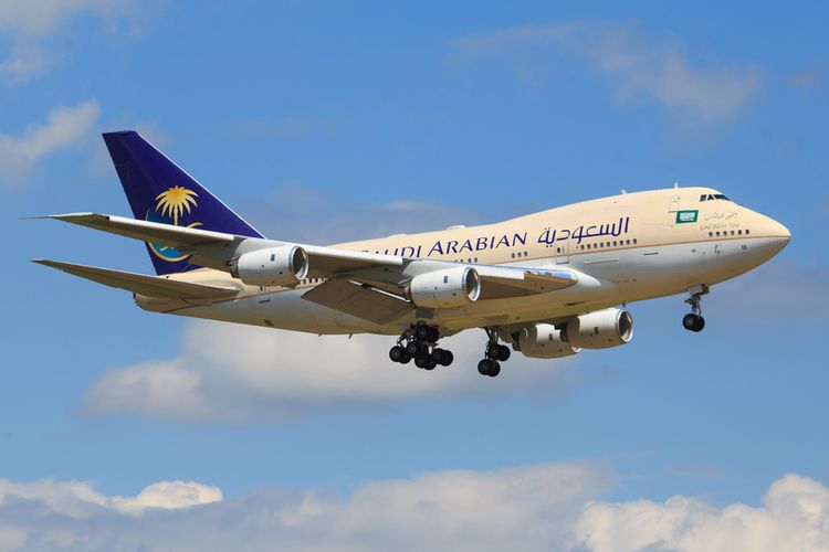 Ilustrasi pesawat Saudi Airlines.