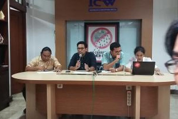 Konferensi pers Koalisi Masyarakat Sipil di Kantor ICW, Kalibata, Jakarta Selatan, Rabu (27/5/2015).