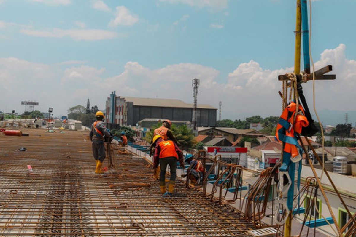 Progres konstruksi fly over Kopo