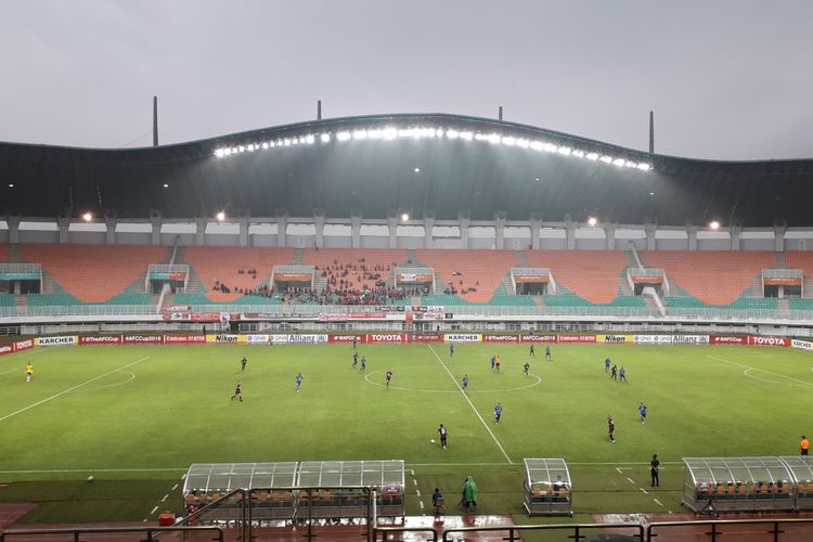 Pertandingan matchday kelima Grup H Piala AFC 2019 antara PSM Makassar vs Home United di Stadion Pakansari, Kabupaten Bogor, Selasa (30/4/2019).